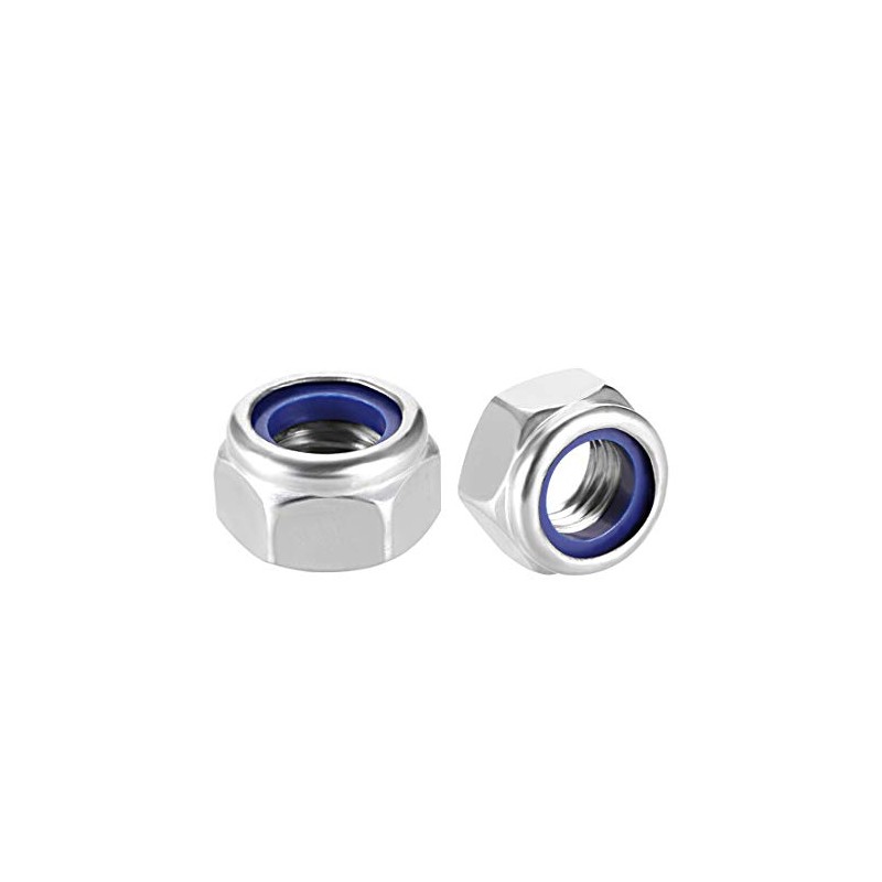 sourcing map Hex Lock Nuts - M12 x 1.75mm 304