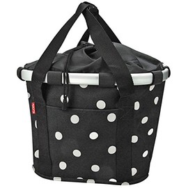 KLICKfix women's bike basket, Womens, Lenkerkorb Bikebasket, Black Dots