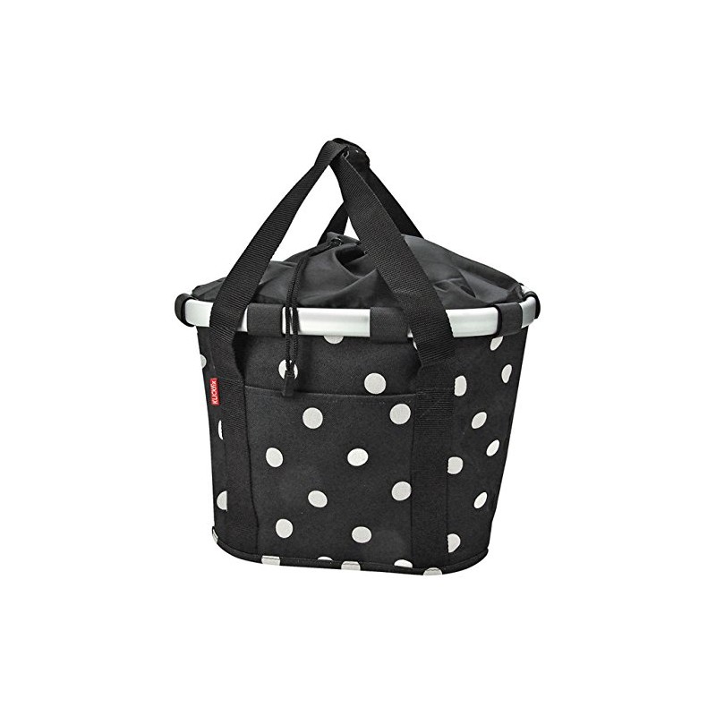 KLICKfix women's bike basket, Womens, Lenkerkorb Bikebasket, Black Dots