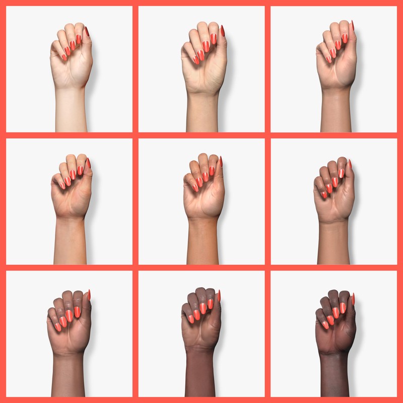 essie Nail Polish, Salon-Quality Midtone Coral Nail Polish, Vegan, Check
