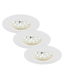 Briloner Leuchten 7231-036 LED Einbauleuchte, dimmbar, LED Strahler, Spots, Deckenstrahler, Wohnzimmer, 230v, 5,5W, 470 Lumen, Badezimmer geeignet IP44, energiesparend, 3er-Set, rund, weiß