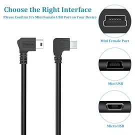 Mini Female USB to Mini/Micro Male USB Split Adapter Cable,USB Charging Cable,Compatible for Garmin Nuvi GPS, Dash cam, Rearview Mirror cam, Backup Camera etc(Mini Male USB to Mini/Micro Male USB)