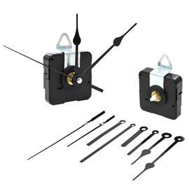 'vidaXL Black Quartz Clock Movement Kit - Easy Installation, Accurate Timekeeping - Ideal for Clock Repair, Replacement or DIY Projects