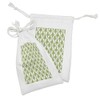 Ambesonne Irish Fabric Pouch Set of 2, Entangled Clover Leaves