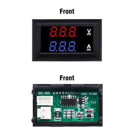 ARCELI Set of 4 0.28 Inch LED Voltmeter Ammeter, DC 0-100V 10A Voltmeter Digital, Digital Multimeter Display Voltage Current Tester, Detector Voltage Current Meter Panel Amp Volt Gauge