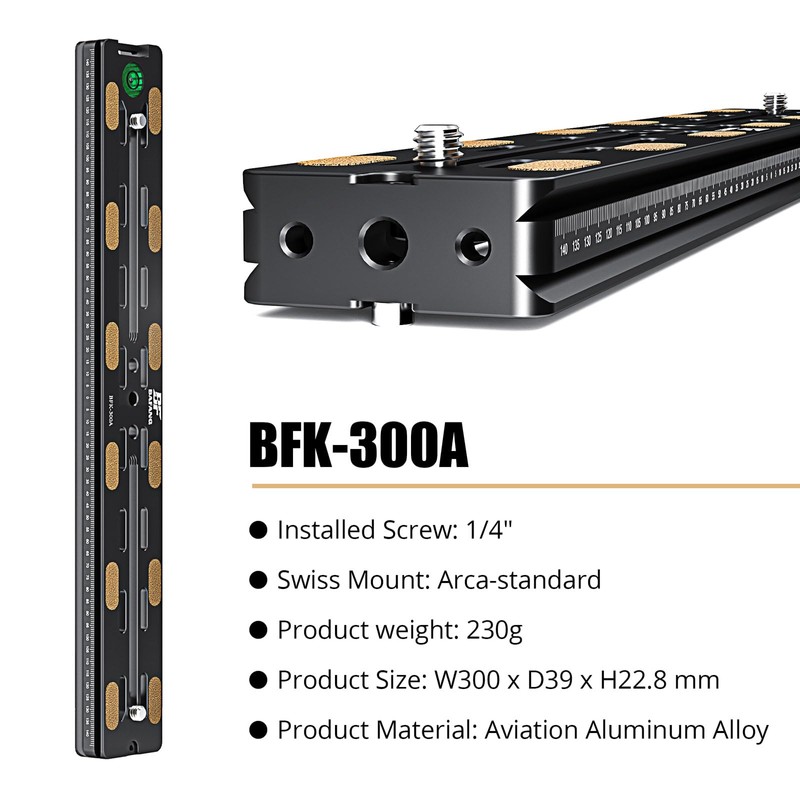 BF BAFANG 300mm Quick Release Plate with 1/4" Universal Screw