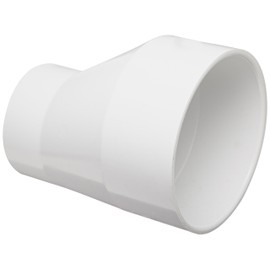 Spears 429-E Series PVC Pipe Fitting, Eccentric Coupling, Schedule 40, White, 6" x 4" Socket