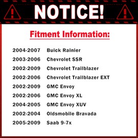 Sensor de velocidad de rueda delantera ABS para Chevy Trailblazer/GMC Envoy 2002-2009, Trailblazer EXT/GMC Envoy XL, Buick Rainier, Saab 9-7X, Oldsmobile Bravada Front ABS Sensor de velocidad