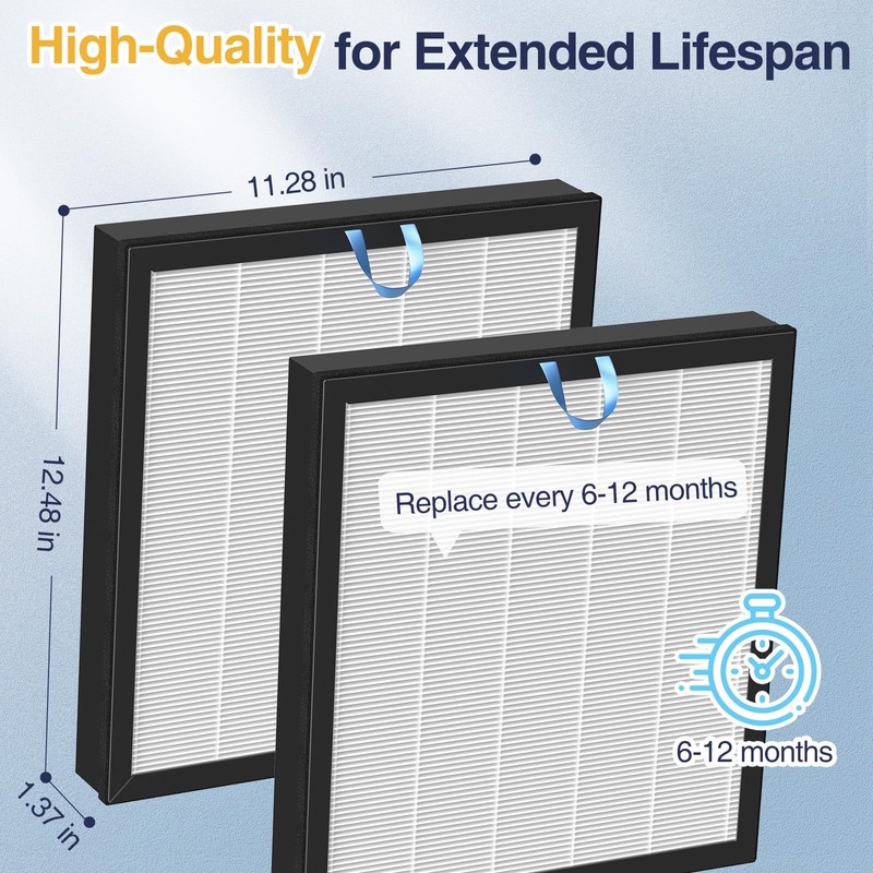 2 Pack Vital 100S-P Replacement Filter Compatible with LEVOIT Vital