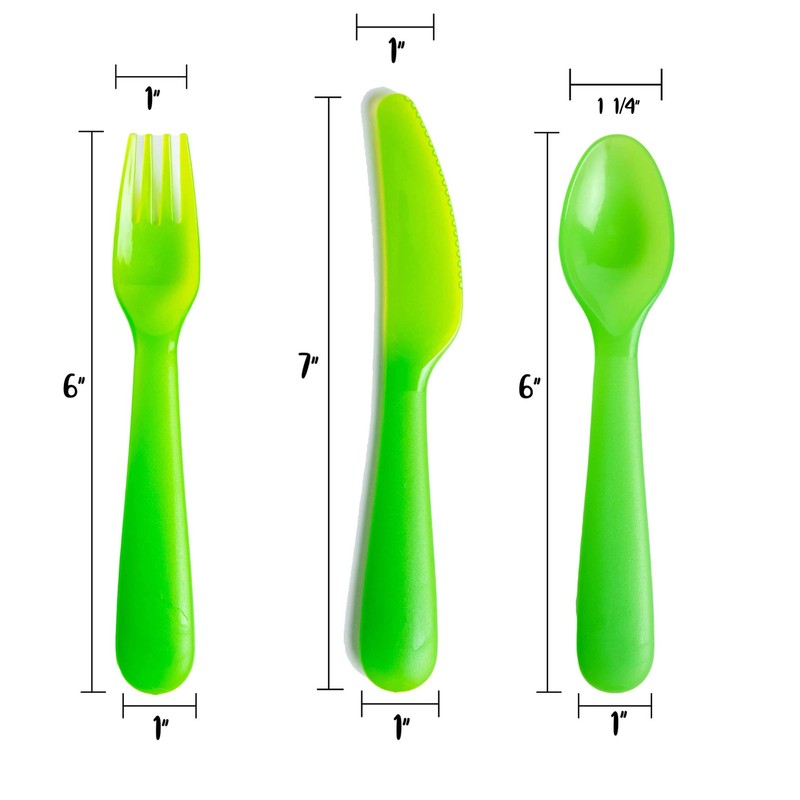 CCuddly Hippo Flatware (Purple, Pink, Orange, Yellow, Green, Blue, 54