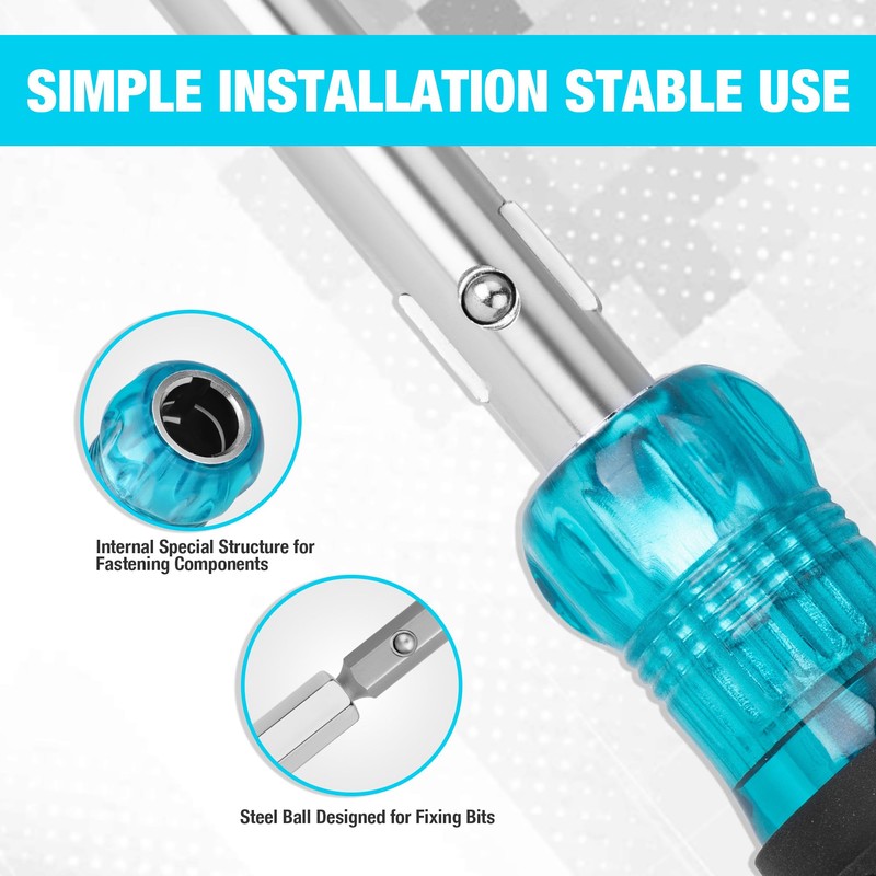 DURATECH Screwdriver, Multi Bit 11-in-1 Screw Driver & Nut Driver