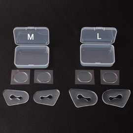 QiangCheng - Almohadillas para Orejas Protectoras de Gel de Silicona para los Puntos de presión, Transparente, Large