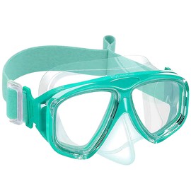 GXGM 1 x Children's Diving Goggles, Swimming Goggles, Snorkel Mask, 180° Panorama Anti-Leak Diving Mask, Children's Gifts, Girls Gift, Diving Accessories (Green)