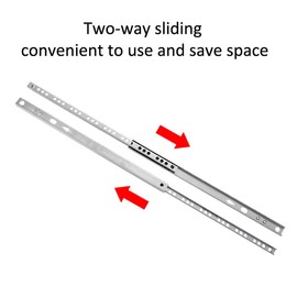 Mdurian 10 x 11 Inch Telescopic Rails, High Drawer Runners, Partial Extension, Roller Extension, Ball Guide, 278 mm Length, Kitchen, Cabinet, Desk, Capacity 100 LB, Silver, Side Mounting, Steel