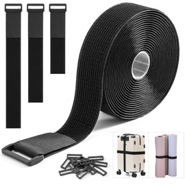 Trilancer 3.8 cm x 5 m Robust Velcro Strap with 15 Buckles - Adjustable, Cut to Size and Reusable, Ideal for Cables, Hoses, Pipes and More