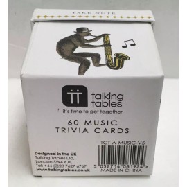 GAME Talking Tables Facts & Fun MELODIOUS MUSIC  TRIVIA 60 Cards NIP Designed in UK