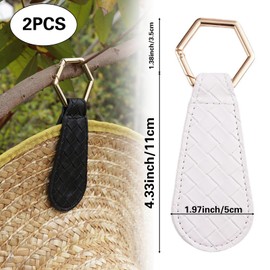 JVHLOV Hat Clip, Hat Clip for Travel, Magnetic Hat Clip for Bag Travel, for Traveling Bags, Backpacks, Luggage, Purse, Totes and More, Hands Free Hat Travel Accessories (2, Black+White)