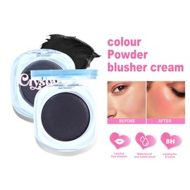 BSMKCL Black Cream Blush, Color Changing Blush for Cheeks and Lips Tint Makeup, Black Blush PH Temperature Changing Tinted Cream Blush Long Lasting Blendable Dewy & Natural Finish for All Skin Tones