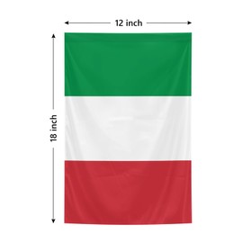 Italy Flags 12 x 18 Inches Double Sided Polyester Garden Flags Vivid Color for Indoor and Outdoor Yard Garden Street Decorations