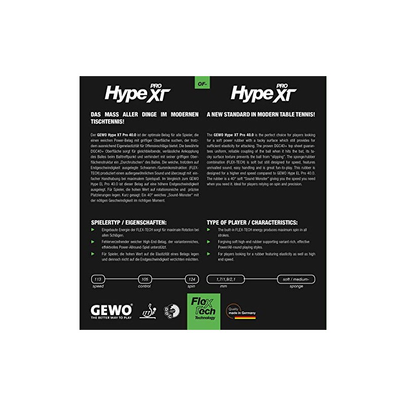 Gewo Rubber Hype XT Pro 40.0, red