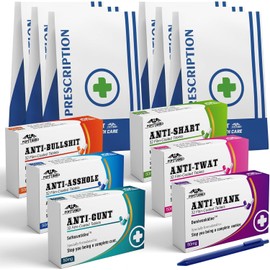 Hxezoc 4pcs Joke Pill Boxes Prank Pill Boxes Rude Gag Gifts Box Funny Novelty Gifts Christmas Stocking Fillers Presents Secret Santa Gifts Xmas Humour Gifts Jokes and Pranks for Adults Men