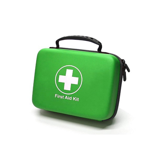 SHBC Kompaktes Erste-Hilfe-Set (228 Stück) Entwickelt für Familien-Notfälle. Wasserdichte EVA Case&Bag ist ideal für das Auto, Boot, Wandern, Reisen, Büro, Sport, Jagd. Beschütze deine Lieben, Grün