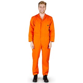 NATURAL WORKWEAR - Mens Long Sleeve Basic Blended Coverall, Orange 38878-XX-Large-FBA