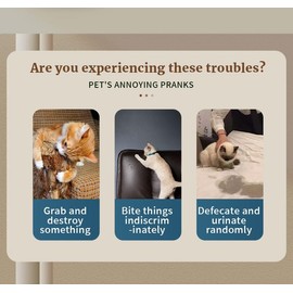 Cat deterrent spray Natural green lemon flavor Non-toxic anti scratch formula for cat and dog,Safe indoor and outdoor repellent for furniture,Blanket and plants Effective pet training assistance 100ML