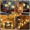 Quntis 34" Christmas Snowflakes Window Lights Battery Operated, 3 Pack