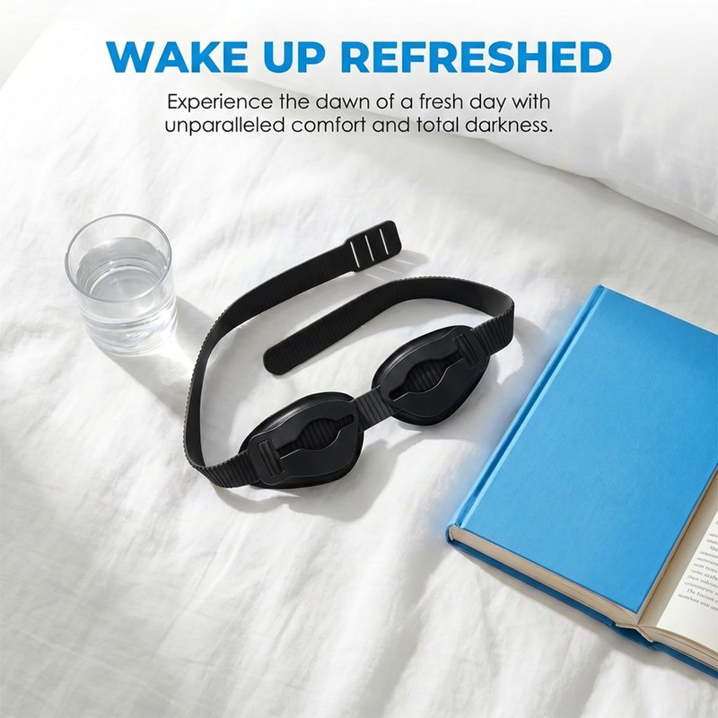 Silicone Dry Eye Sleep Mask, Hydrating Moisture Chamber Glasses for