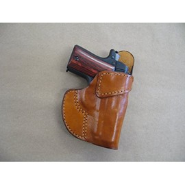 Azula Gun Holsters Leather 1 Slot OWB Belt Concealment Holster for Kimber Micro 9 9mm CCW - TAN RH