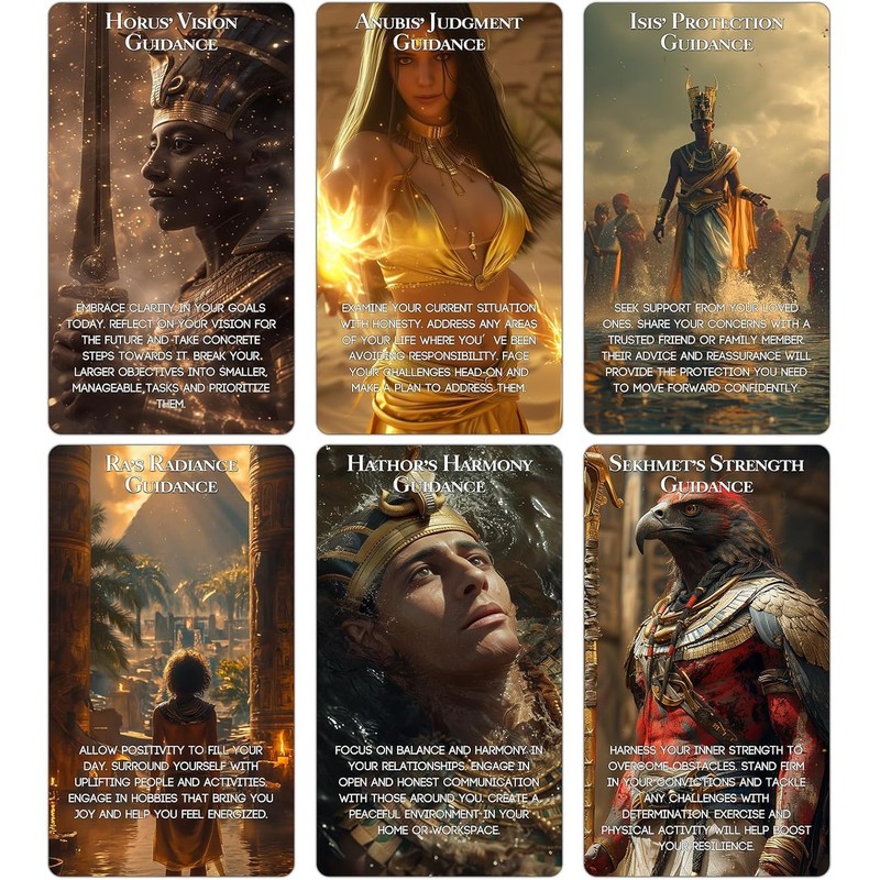 Powerful Ancient Egyptian Oracle Cards, Egyptian Symbols Oracle Deck for