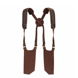 Tourbon Leather Shoulder Holster Phone Holder Concealed Armpit Wallet Pocket Anti-Theft Multipurpose Double Pouches Adjustable Straps