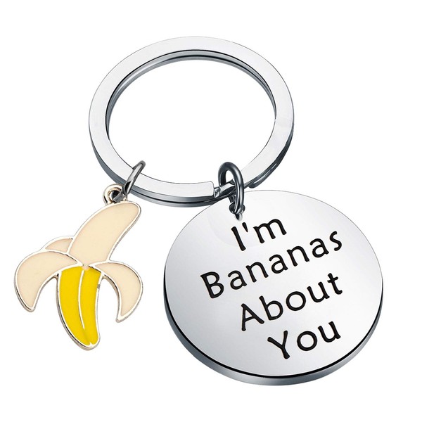 Funny Banana Keychain I'm Bananas About You Keychain Banana Lover