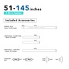 Umimile Tension Curtain Rod, 51-145 inches Adjustable Spring Shower Tension