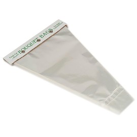 NWP Clear Bottom Sealed Bouquet Sleeves - 3in. x 13in. x 9in. - 50 Pack