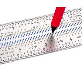 Incra RULE12 12-Inch Incra Rules Marking Rule,Multicolor