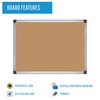 MasterVision Maya Series Self-Healing Cork Bulletin Board, Wall Mounting Push