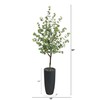 Nearly Natural 5ft. Eucalyptus Artificial Tree in Gray Planter