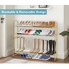 AOODA Long 2 Tier Shoe Rack for Closet Metal Wide