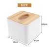 Plomevry Square Tissue Box Tissue Box with Wooden Lid Household