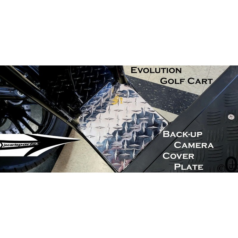 Fits Evolution Golf Cart Back-up Camera Cover in Polished Aluminum