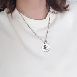 Birthday Gifts for Stepdaughter Necklace for Women Step Daughter Gifts from Stepmom Stepdad Bonus Daughter Pearl Necklace Gift Idea