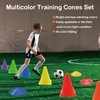 Soccer Cones Set, 24Pcs 7" Cones Sports + 60Pcs Disc