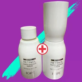 IOPE 아이오페 레티놀 슈퍼 바운스 세럼 30ml+25ml 초밀도 탄력 (1srr) IOPE Retinol Super Bounce Serum 30ml + 25ml Ultra Dense Elasticity (1srr)