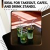 Green Direct Clear Plastic Cups with Lids - 8 oz