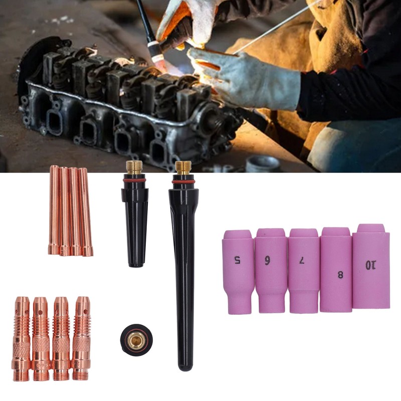 16PCS TIG Welding Torch Accessories Kit Copper Ceramic Plasma Cutter