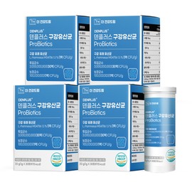 The Health Dream Den Plus Refreshing Chewable Oral Lactobacillus Enteric Lactobacillus 30 Tablets, 4 Pieces / 더건강드림 덴플러스 상쾌한 씹어먹는 구강유산균 장유산균 30정, 4개