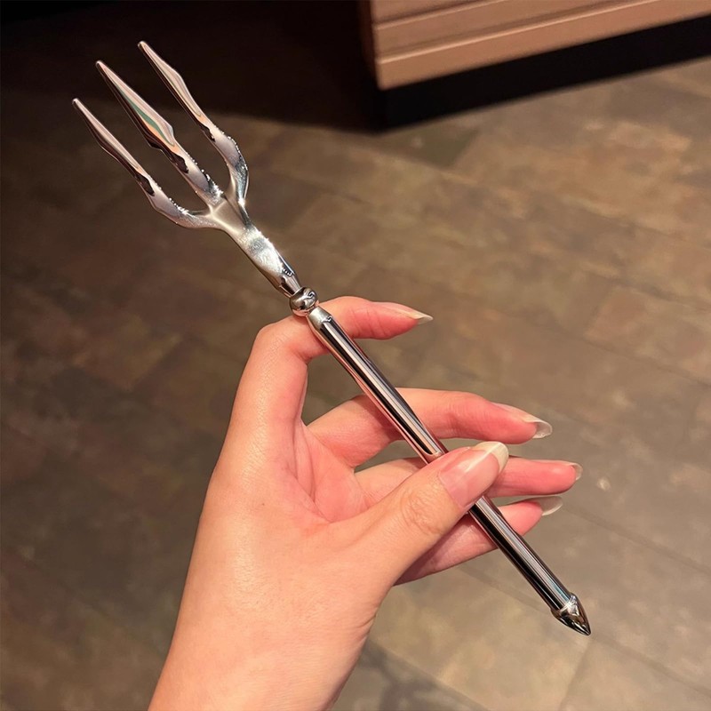 Dinner Forks, Stainless Steel Trident Fork, Stainless Steel, Poseidon Design,