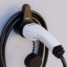 ABSINA Charging Cable Holder & Plug Holder Type 2 Including Mounting Accessories - Type 2 Wall Mount, Type 2 Charging Cable Holder, Cable Holder Wallbox, Type 2 Plug Holder Charging Cable Electric